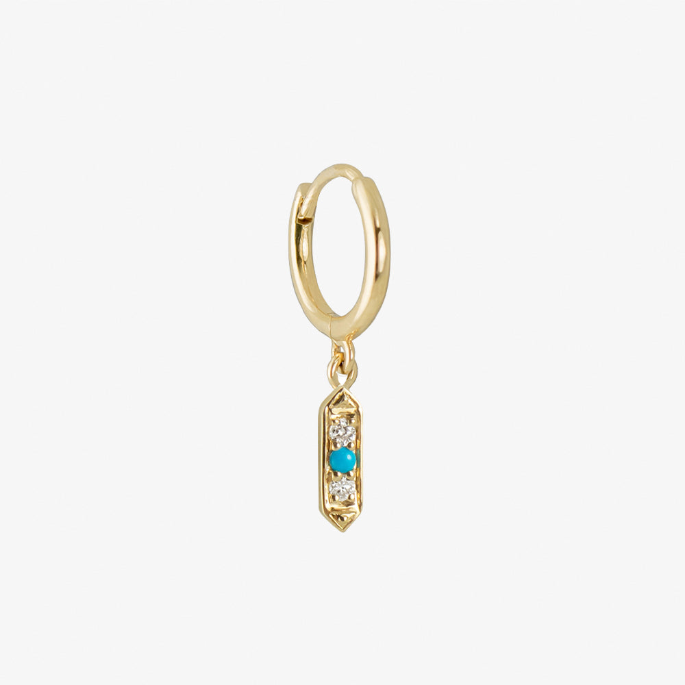 Metier by Tom Foolery 14ct yellow gold Astra hexa turquoise and