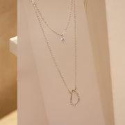 ARIA - 18ct gold, 0.23ct drilled diamond necklace