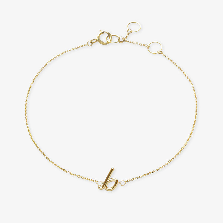 THE ALKEMISTRY Love Letter B Initial 18ct White-Gold Bracelet