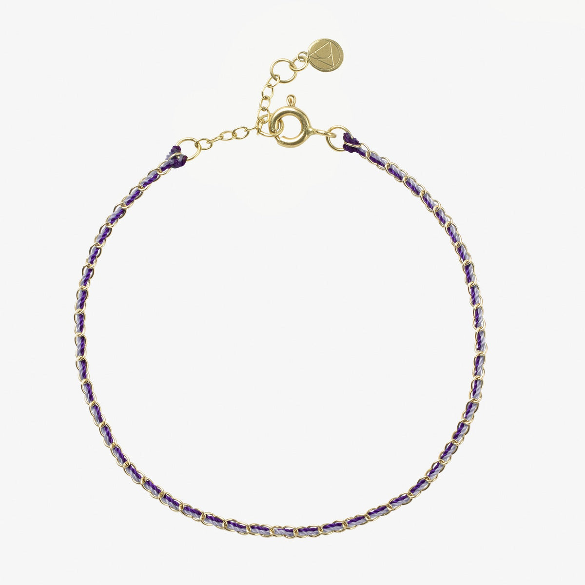 auric-18ct-gold-wisdom-purple-lilac-woven-chain-anklet-the